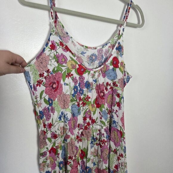 Kensie Floral Maxi Tank Dress Tiered  Viscose Cottagecore Fairy Gypsy Hippie XL - Picture 9 of 14